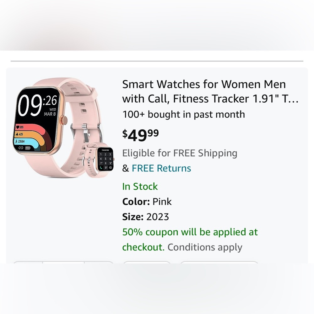 Smart watch and electric razor